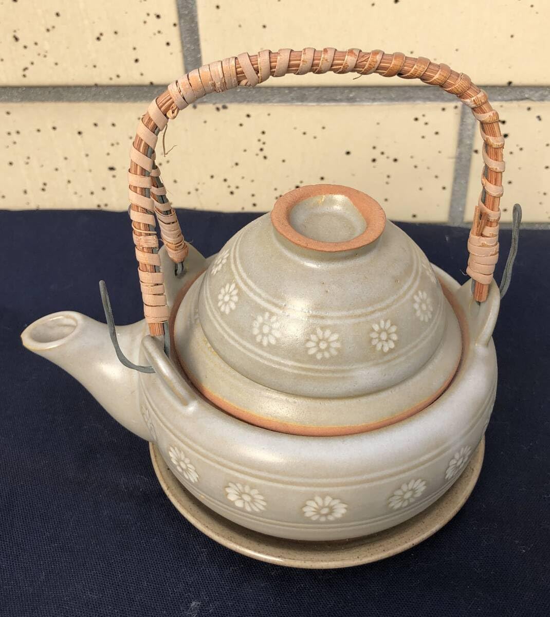 益子焼土瓶湯呑民芸民藝作家物骨董急須茶道具陶芸陶器柿釉